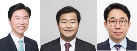 김상균 한국철도시설공단 이사장(왼쪽 첫번째부터), 권병윤 한국교통안전공단 이사장, 박선호 국토교통부 1차관 순으로 국토부와 산하 기관 통틀어 재산이 많은 것으로 나타났다.<연합뉴스>